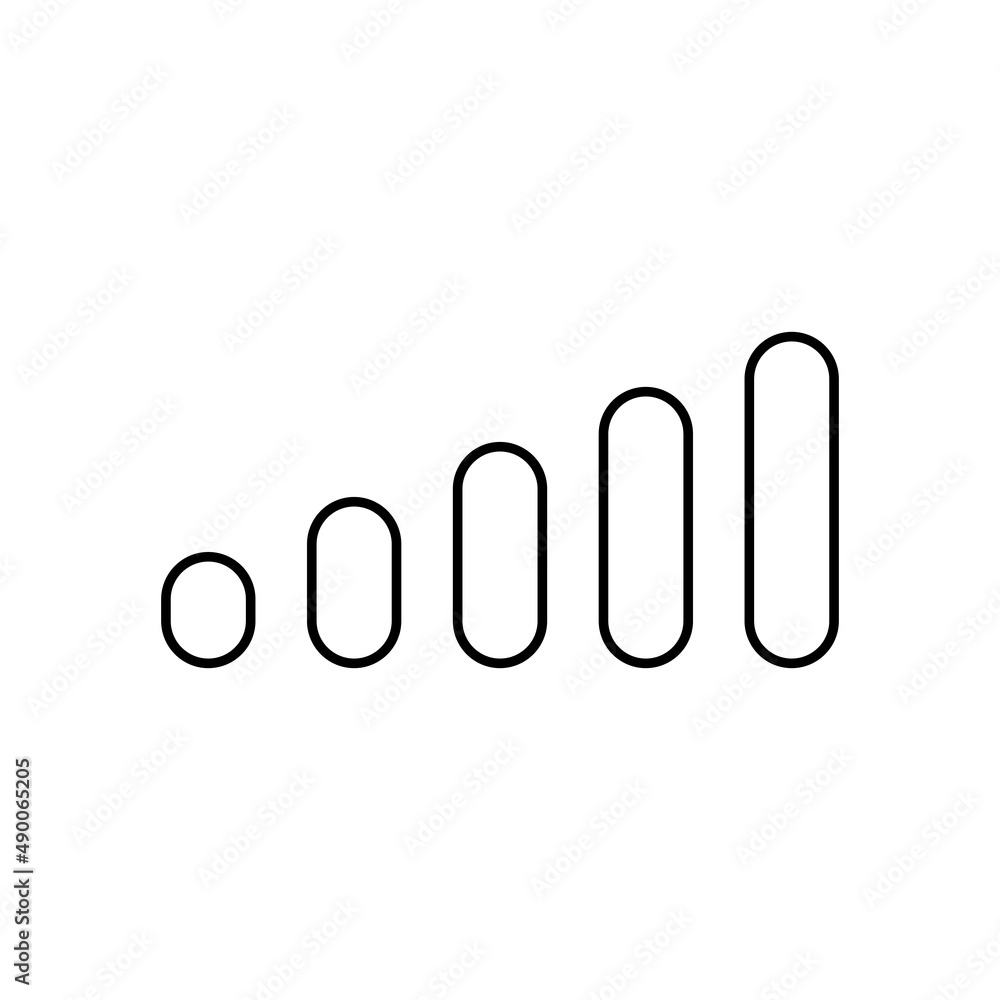 Mobile signal icon in line style Mobile signal icon in line style