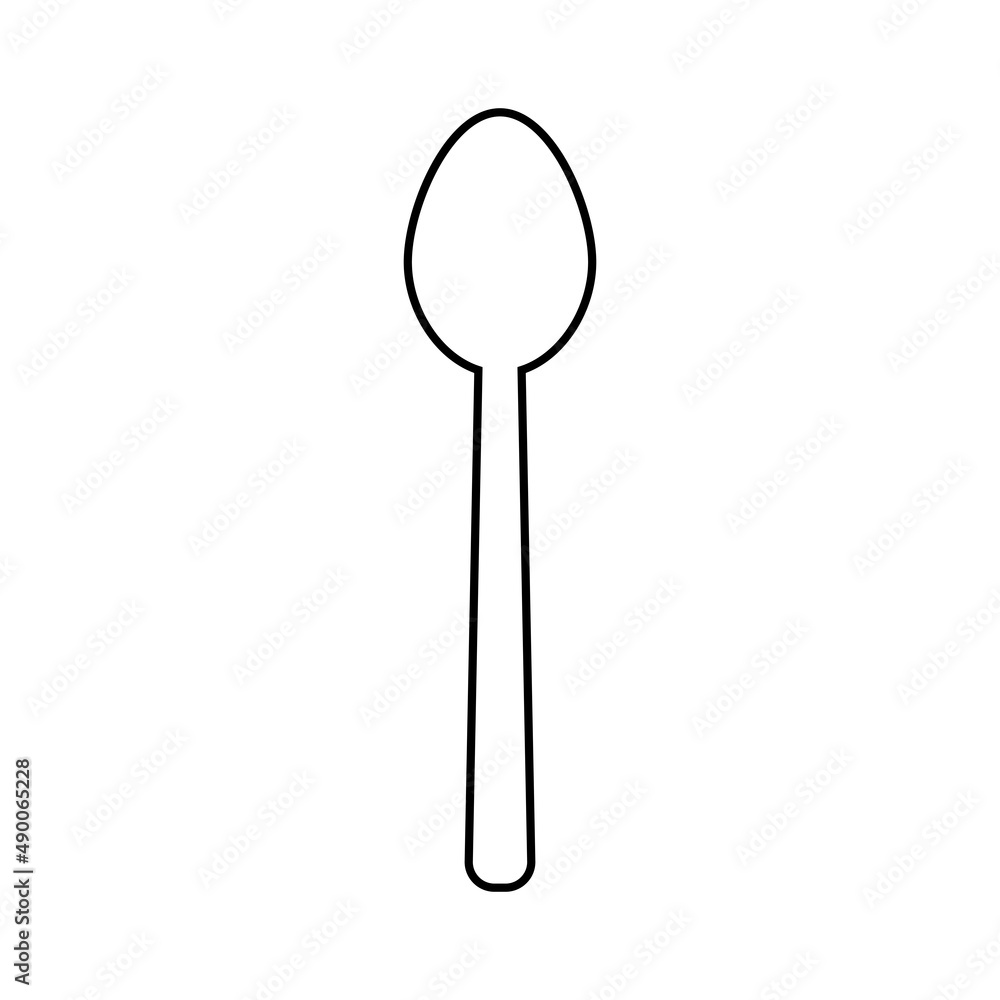 Spoon icon in line style Spoon icon in line style