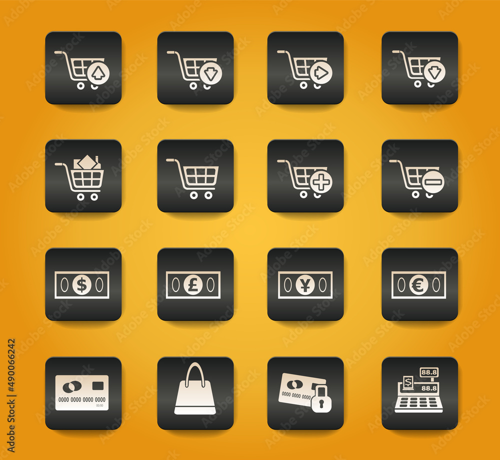 marketing and e-commerce icon set marketing and e-commerce icon set