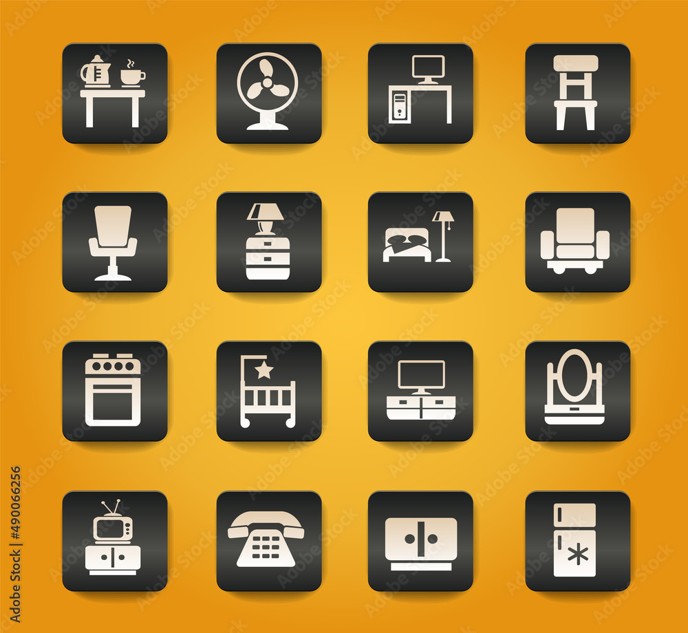 furniture icon set