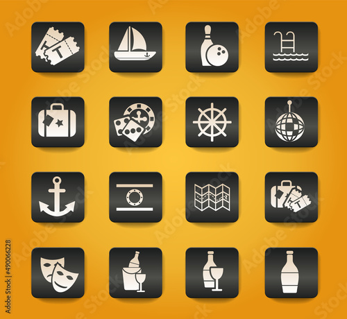 cruise icon set