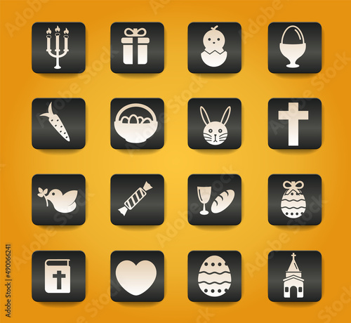 Easter day simply icons