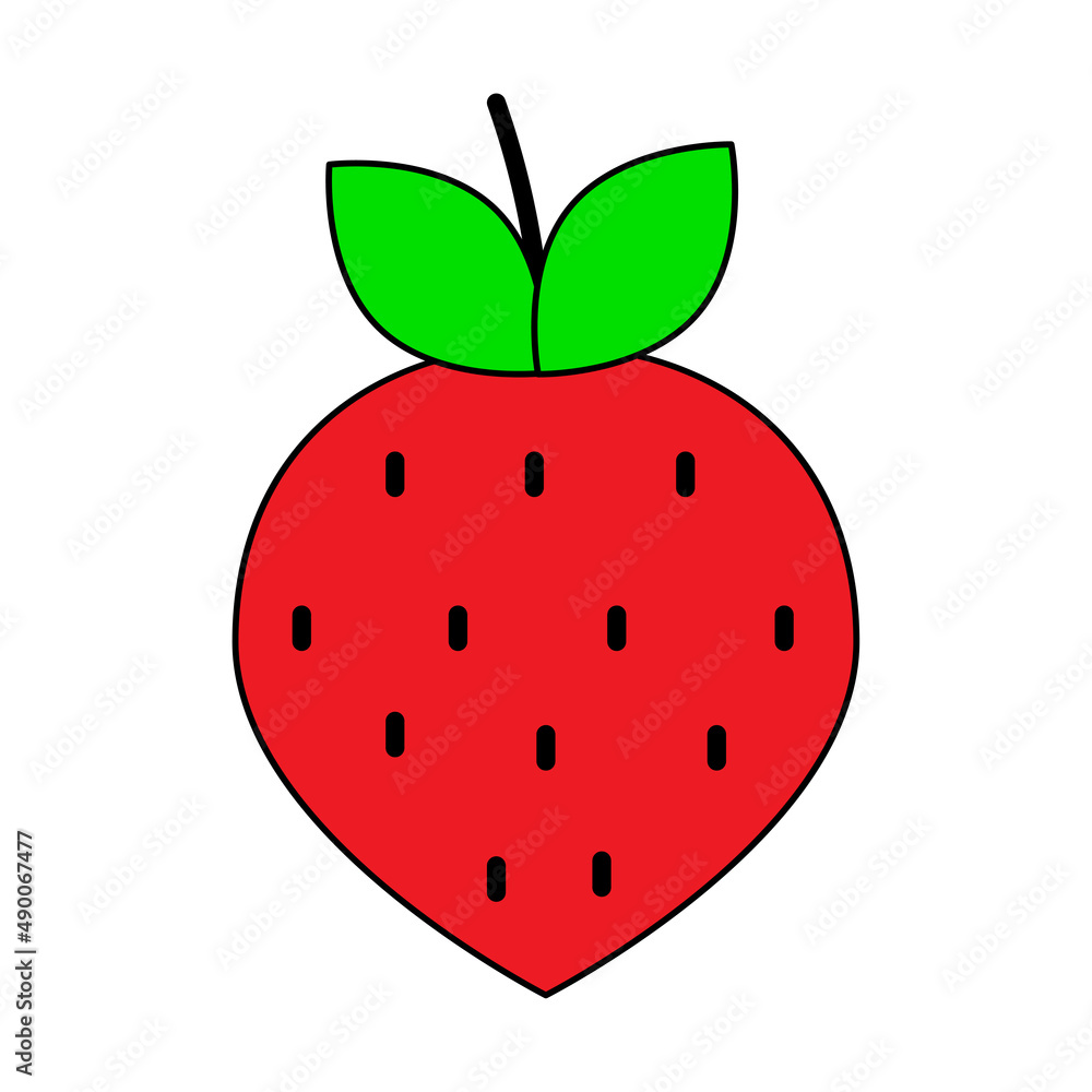 Strawberry, great design for any purposes. Clipart image. Summer background. Vector illustration. stock image. Strawberry, great design for any purposes. Clipart image. Summer background. Vector illustration. stock image.