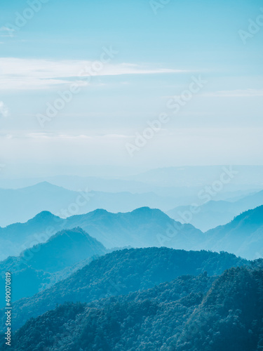 Layered mountain view of sunny day © Rockku