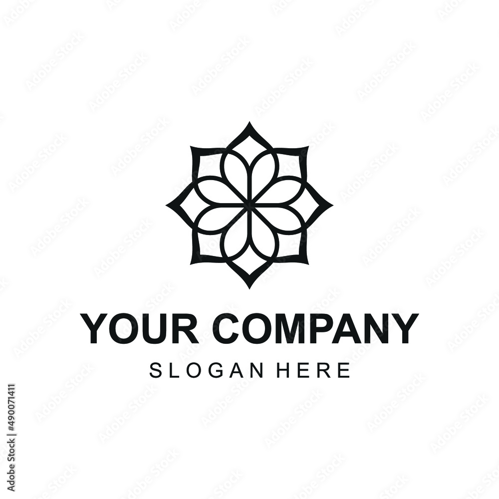 Luxury flower minimal logo design vector Luxury flower minimal logo design vector