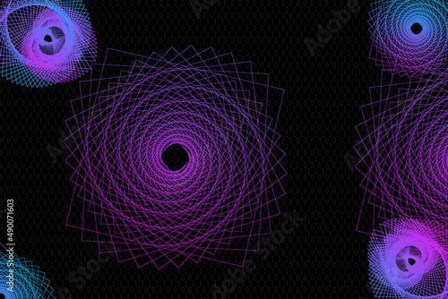 Big data wave visualization. Binary code and line wave pattern