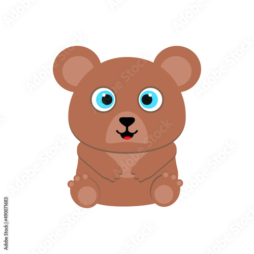 brown bear. cute little brown bear. vector illustration  eps 10.