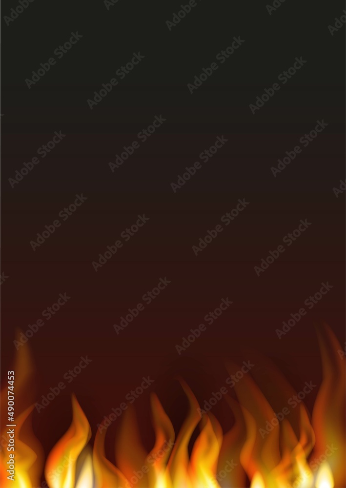 Dark vector background with burning flame effect Dark vector background with burning flame effect