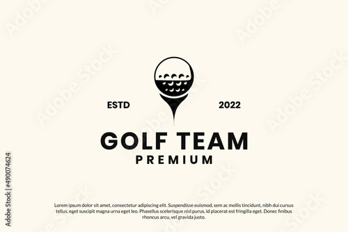 Modern golf team logo design vector