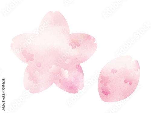 ピンクの桜ラベルフレーム（さくら）