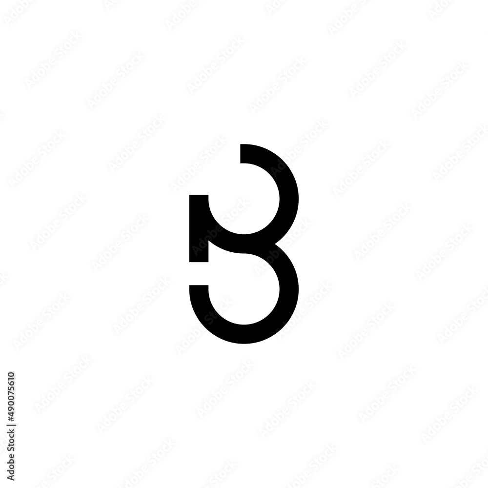 letter B logo line illustration design vector template letter B logo line illustration design vector template