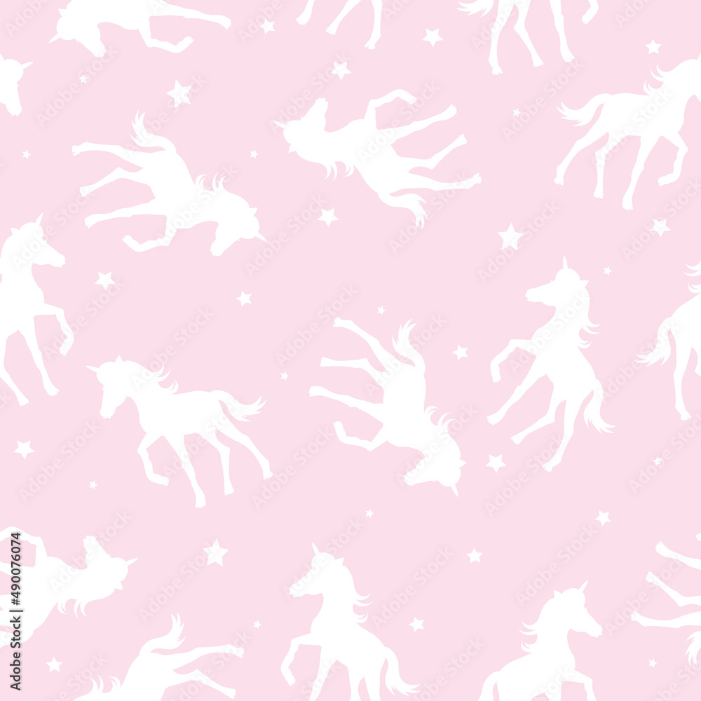 Horse silhouette seamless vector pattern. Horse silhouette seamless vector pattern.