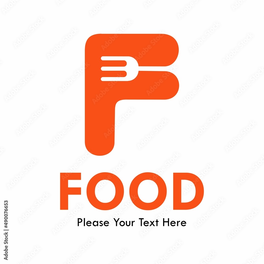 Letter F logo template illustration. suitable for food and catering ...
