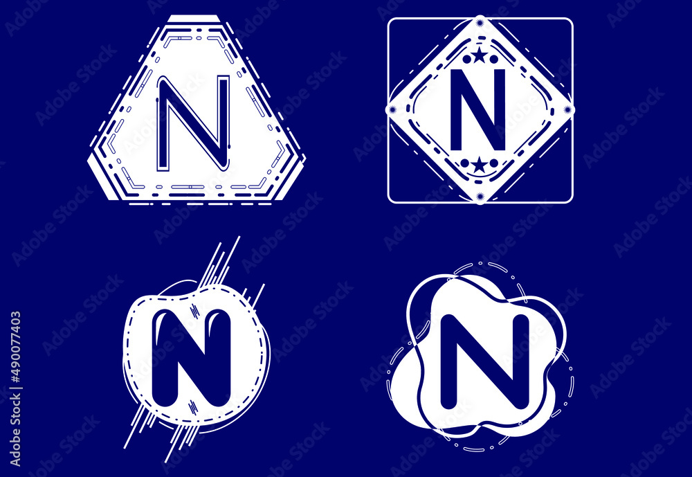 Creative N letter logo and icon design template Creative N letter logo and icon design template