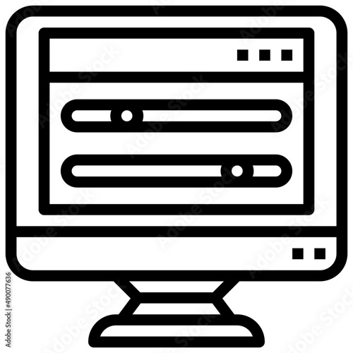 OPTIONS line icon,linear,outline,graphic,illustration