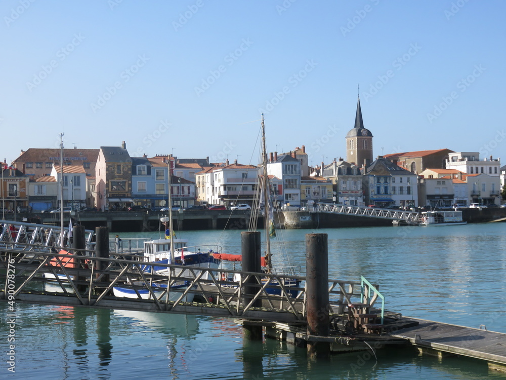 Fototapeta premium Quartier de la Chaume, Les Sables-d' Olonnes, Vendée, Pays de la Loire, France