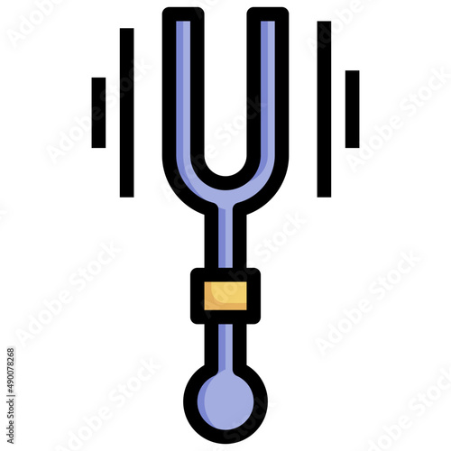 TUNING FORK filled outline icon,linear,outline,graphic,illustration