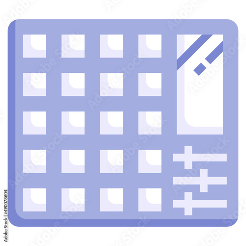 LAUNCHPAD flat icon,linear,outline,graphic,illustration