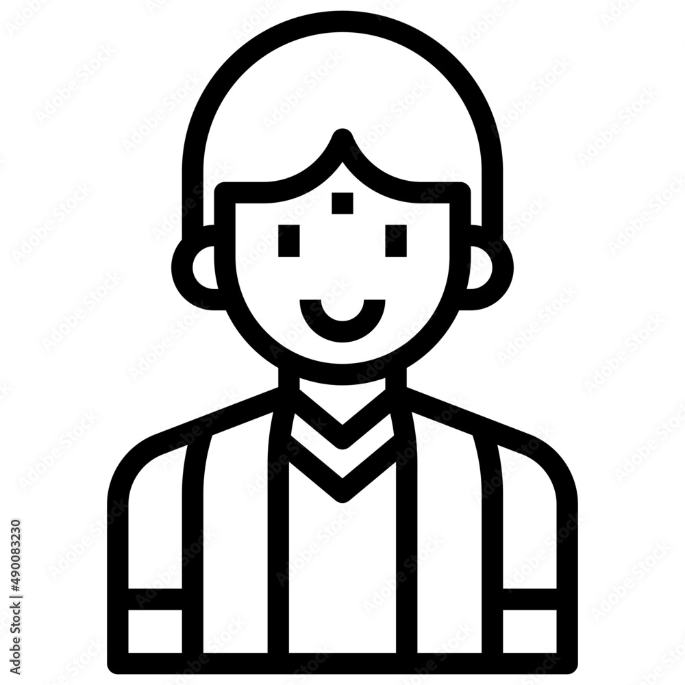 MAN line icon,linear,outline,graphic,illustration