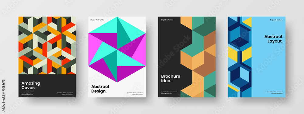 Original banner A4 vector design concept composition. Clean mosaic pattern leaflet illustration set. Original banner A4 vector design concept composition. Clean mosaic pattern leaflet illustration set.