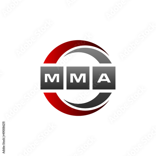 MMA Letter Initial Logo Design Template Vector Illustration