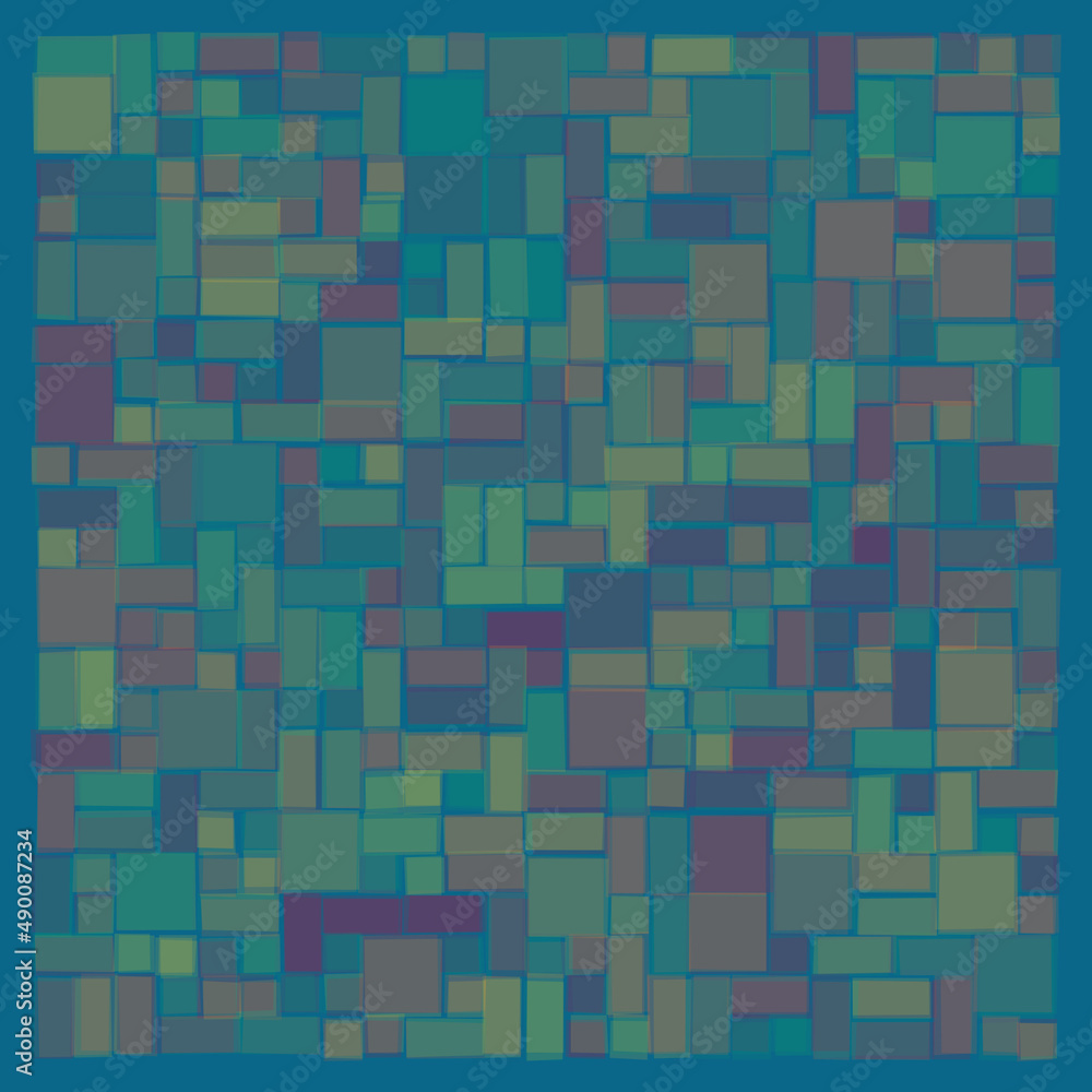 Fototapeta premium Offset Quads generative art background art illustration