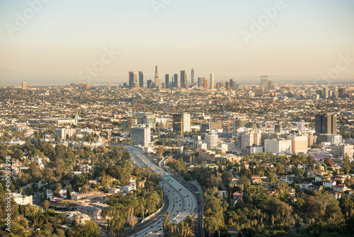 A landscape view of Los Angeles  California.