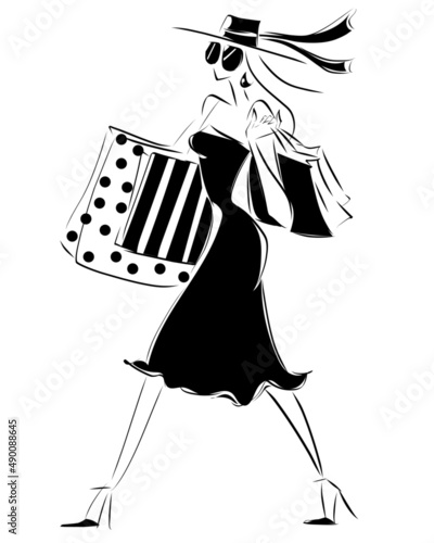 ショッピングする女性