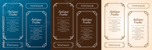 春の植物モチーフのフレームセット。ビンテージフラワー。装飾デザイン。流行りのあしらい