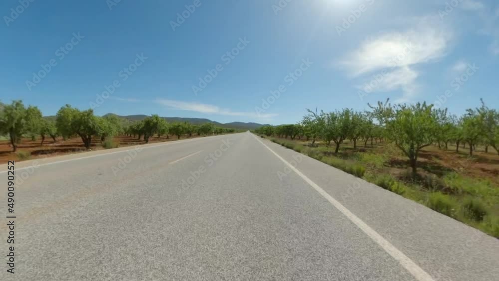 Stunning scenery and bright blue skies from a POV motorcycle ride. Stunning scenery and bright blue skies from a POV motorcycle ride.
