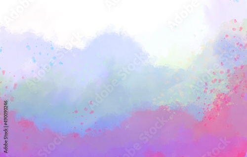 Abstract background texture hand painted watercolor multicolor overlay romantic style