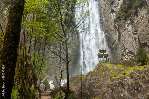 Wencheng County, Wenzhou city, Zhejiang Province, China, baizhangji Waterfall group photo