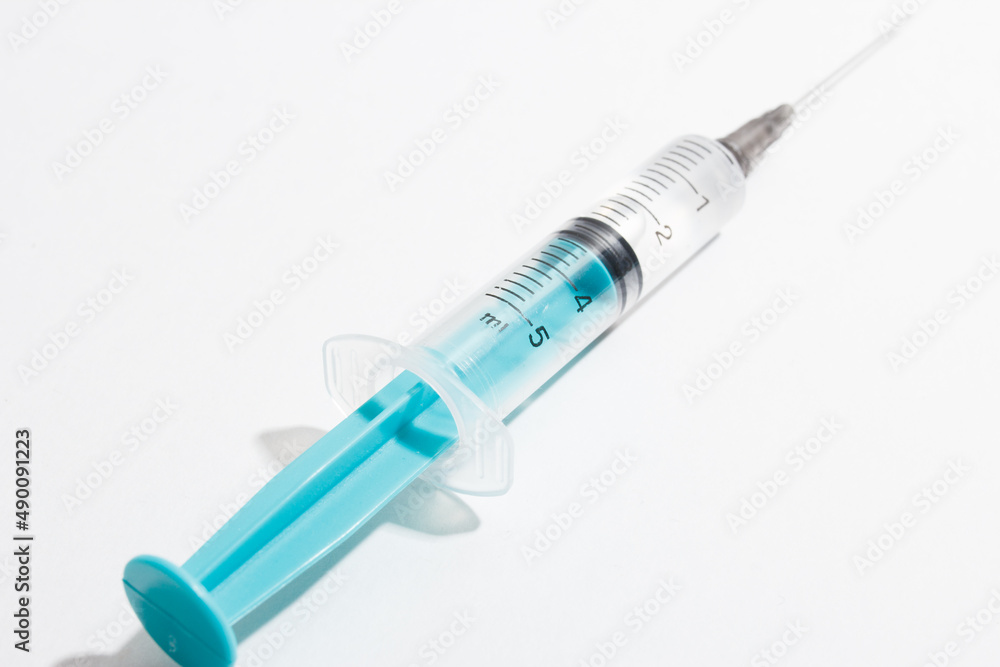 medical syringe for injection isolated on white background medical syringe for injection isolated on white background