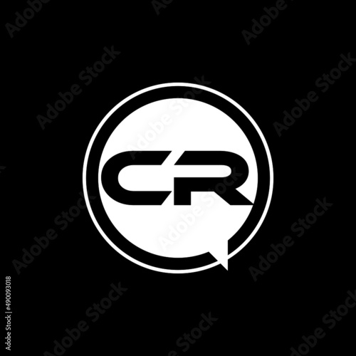 CRR letter logo design with black background in illustrator, vector logo modern alphabet font overlap style. calligraphy designs for logo, Poster, Invitation, etc.