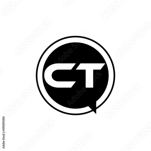 CT letter logo design with white background in illustrator  vector logo modern alphabet font overlap style. calligraphy designs for logo  Poster  Invitation  etc.