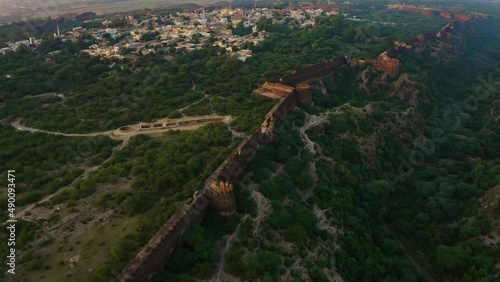 Aerial view of an ancient fort photo