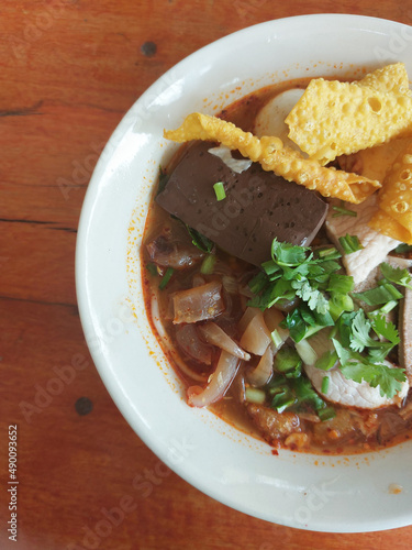 thai's style noodle chili soup (Tom-yum)