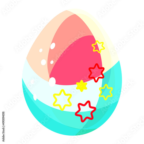 Fototapeta Naklejka Na Ścianę i Meble -  Easter drawing. Easter eggs. For the feast of the Christian and Catholic baptism. Church traditions. Bright colors.
