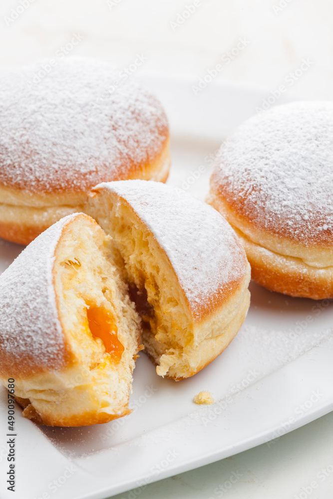 donuts filled with apricot jam