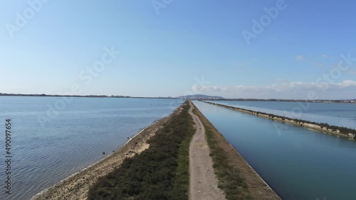 Wallpaper Mural Canal du Rhone à Sète et étangs, vue aérienne proche de Sète, Occitanie Torontodigital.ca