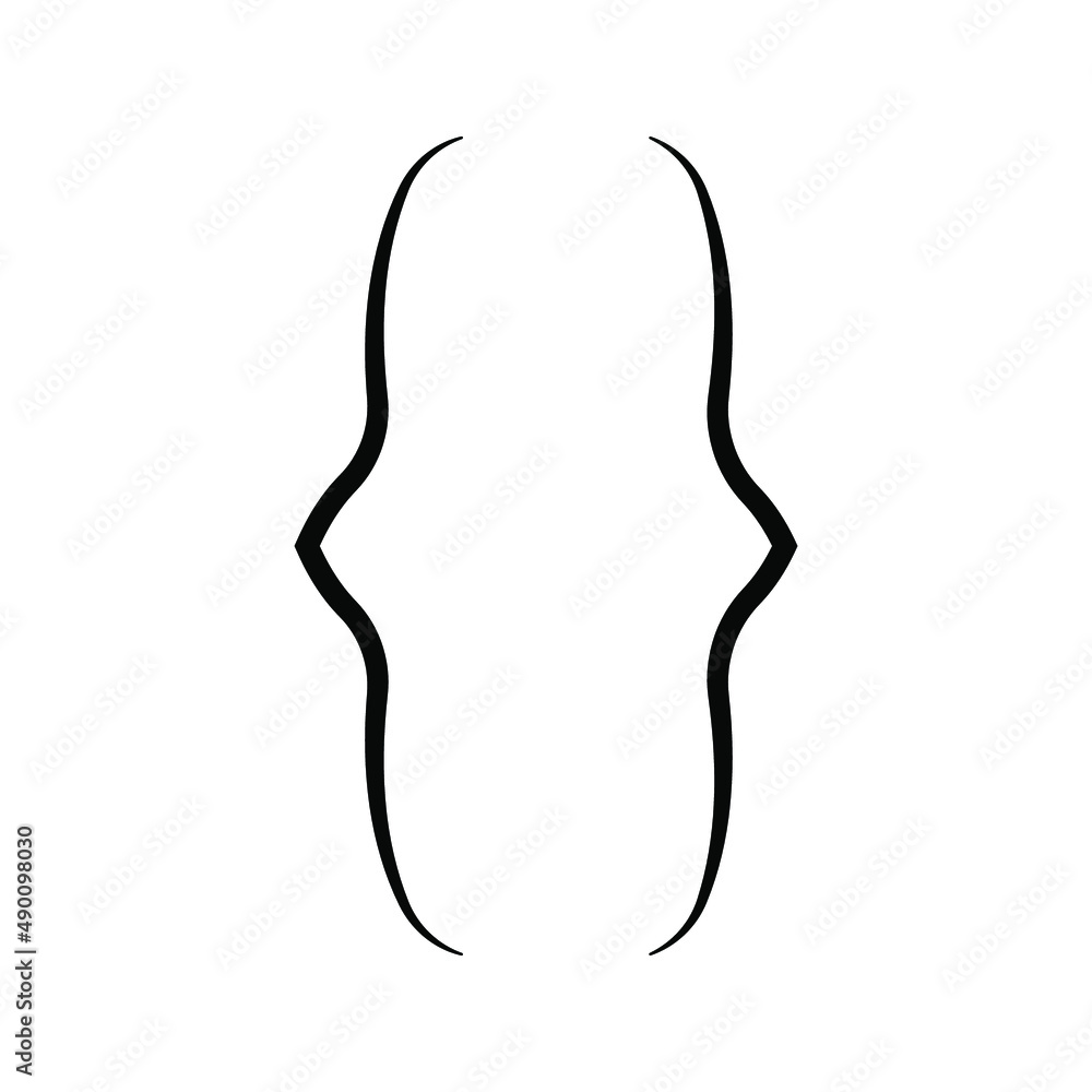 Parentheses Icon. Bracket, Curly, Brace, Punctuation Symbol Vector illustration. Stock Vector