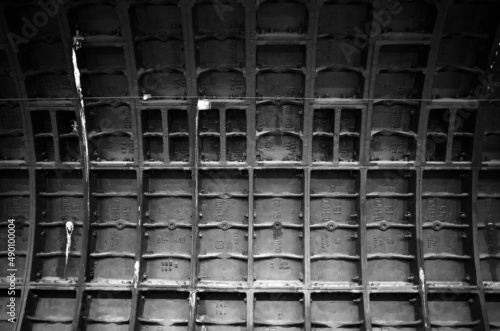 Black & white metro stall wall texture backdrop