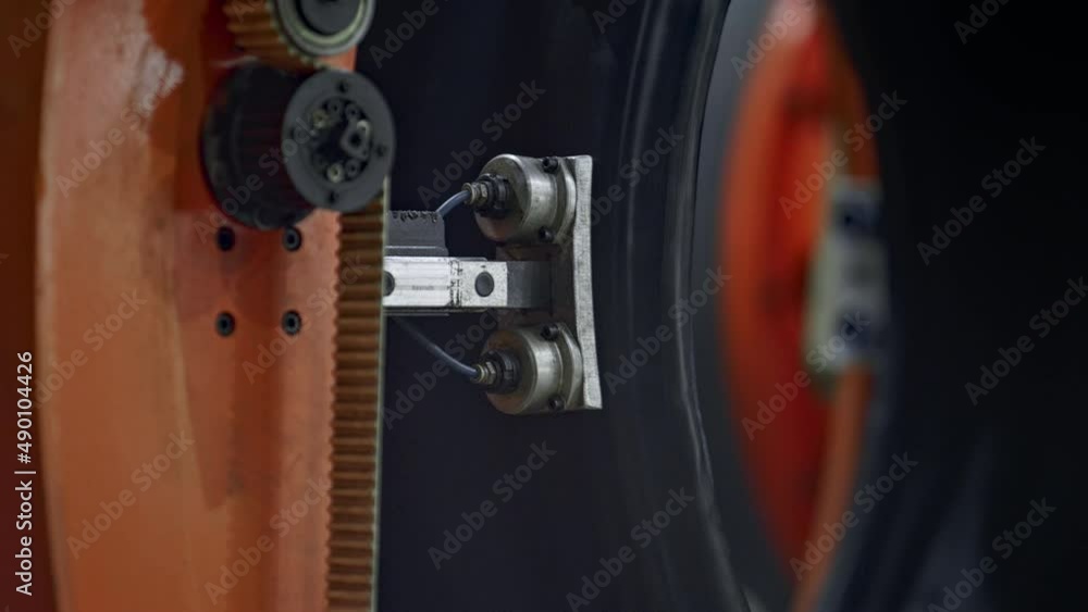 Detailed rubber tire production technology with modern automated machine working Detailed rubber tire production technology with modern automated machine working