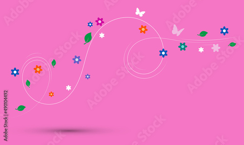 sfondo, folata di vento, fiori, piante, estate, primavera