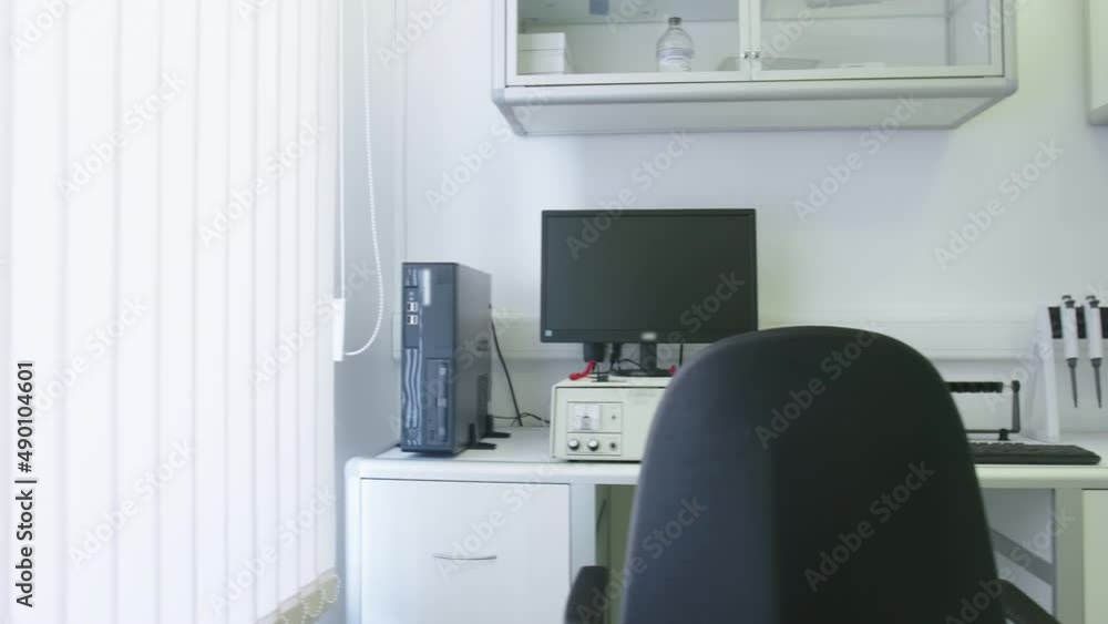 An empty medical office without people and doctors. An Empty medical Laboratory With No People. Blood sampling laboratory. Biological research. An empty medical office without people and doctors. An Empty medical Laboratory With No People. Blood sampling laboratory. Biological research.