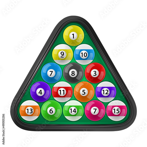 Pool billiard balls vector illustration on white background