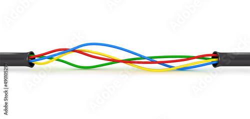 Cables vector illustration on white background