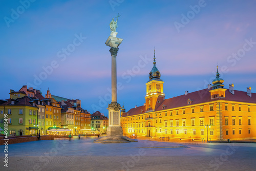 Old town in Warsaw, cityscape of Poland