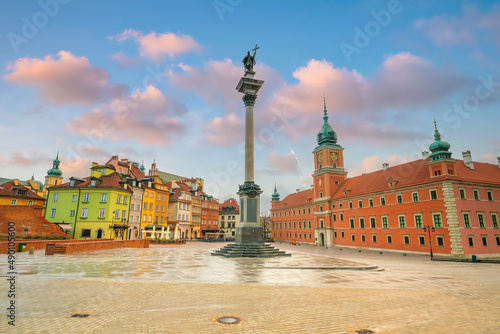 Old town in Warsaw, cityscape of Poland