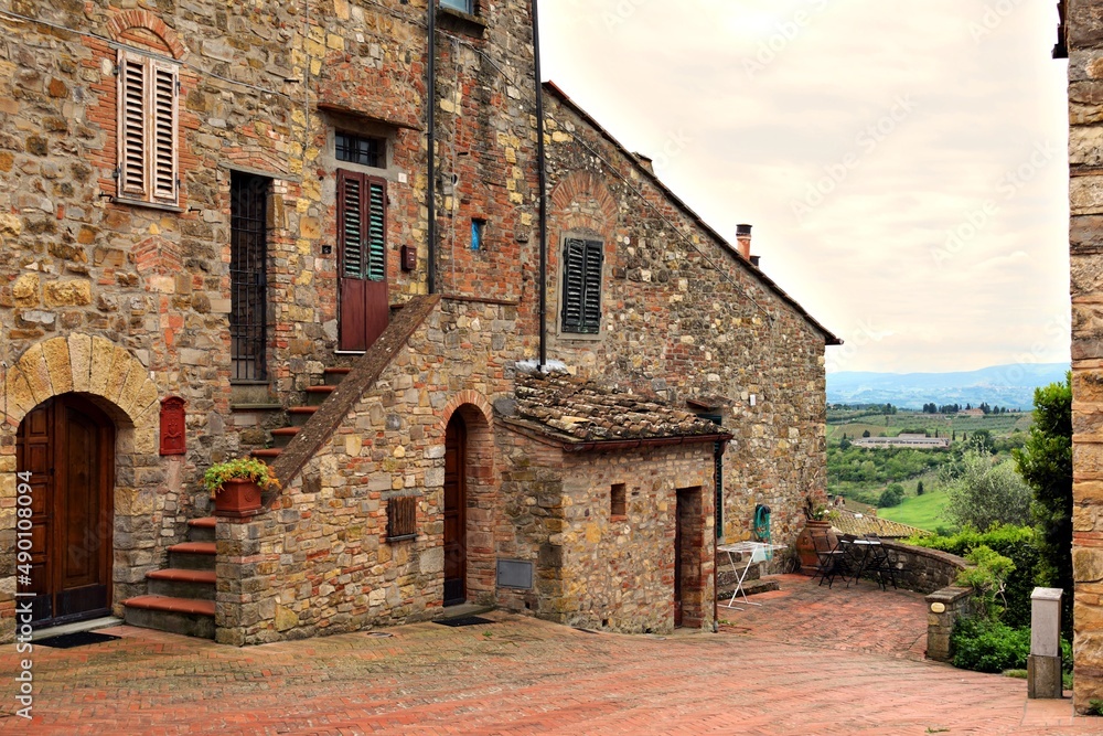 landscape of Tignano, the small medieval village in Tuscany, Italy in the town of Barberino Tavarnelle, Florence landscape of Tignano, the small medieval village in Tuscany, Italy in the town of Barberino Tavarnelle, Florence